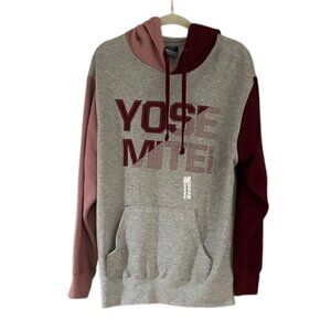MV Sport Yosemite Hoodie Colorblock Gray Pink Burgundy Pullover